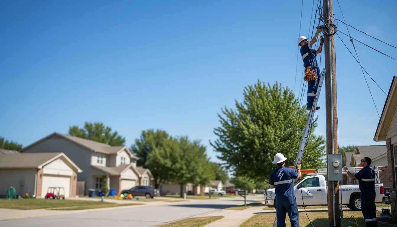 Residential electrician providing installation services in Cedar Creek, TX